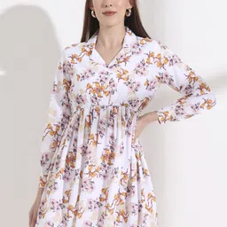 FITHUB Floral Print Fit & Flare Dress-image-29