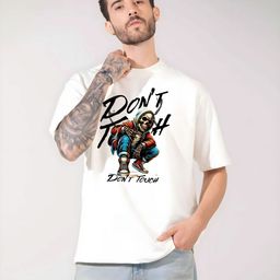 KAIDO Men Graphic Printed Round Neck Cotton Oversized T-shirt-picture-9