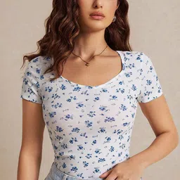 TOOCHKI Women Floral Print Fitted Top-picture-22