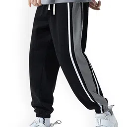 R.Code by The Roadster Life Co. Men Striped Relaxed-Fit Mid-Rise Joggers-image-80