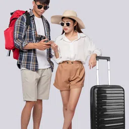 Polo Class Textured Lightweight Hard-Sided Cabin Trolley Bag-image-96