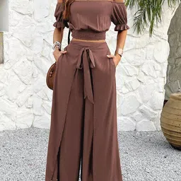 all about you Top With Palazzo Co-Ords-image-2