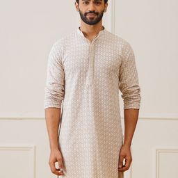 Jompers Men Geometric Embroidered Sequinned Kurta-picture-32