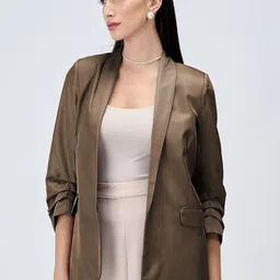 SALT ATTIRE Shawl Collar Front-Open Formal Blazer-10