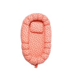 TIDY SLEEP Infants Orange Coloured Printed Pure Cotton Baby Nest-38