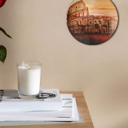 THE QUIRKY HOME Brown & Beige Printed Ceramic Wall Plates-image-95