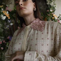 Nika1.0 Embellished Cuffed Sleeves Shirt Dress-image-2