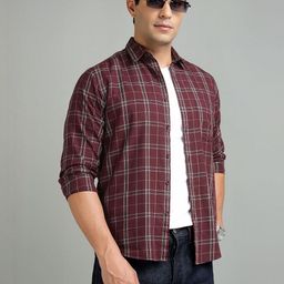 Richlook Classic Fit Checked Cotton Formal Shirt-image-6