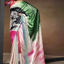 DIVASTRI Printed Satin Saree-29