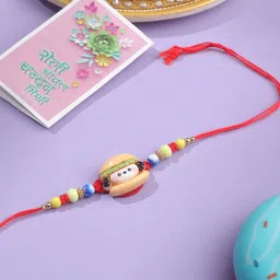 Sangria Kids Cartoon Artificial Beaded Rakhi With Roli Chawal Chandan & Mishri-50