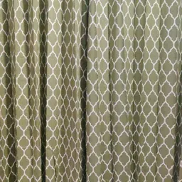 Trance Home Linen Green & White Set of 2 Geometric Window image 4