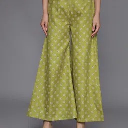 Sangria Foil Printed A-Line Kurta & Trouser image 3