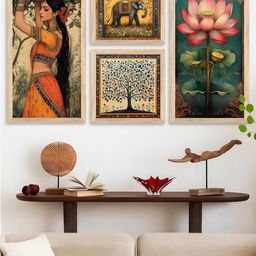 WALLLANE 4 Piece Wood Wall Paintings-image-52