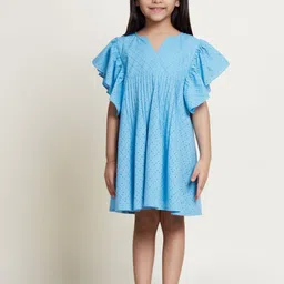 BAESD Polka Dot Flutter Sleeve A-Line Dress-picture-12