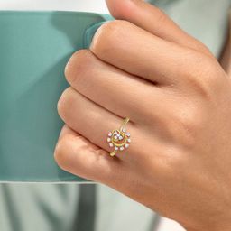 KISNA DIAMOND AND GOLD JEWELLERY Women 18KT Diamond Finger Ring-image-97