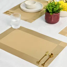 MARKET99 Beige 6 Pieces Rectangular Table Placemats-48