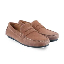RAPAWALK Men Suede Leather Slipon Moccasins Penny Loafers-image-72