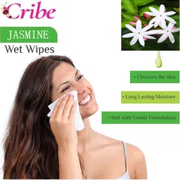 CRIBE Set Of 4 Jamine & Lime Extract Wet Cleansing Wipes With Vitamin E - 25 Wipes Each image 4