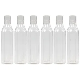 Pearlpet Transparent Set of 6 Plastic Water Bottle-5