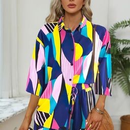 ZWERLON Printed Shirt With Shorts Co-Ords-image-98