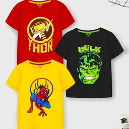 Marvel by Miss and Chief Boys 3 Avengers Printed Applique T-shirt-picture-9