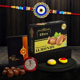 DeoDap Unisex 3 Pieces Floral Rakhi Gift Set-image-61