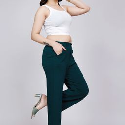 NU CLOTHS Women Relaxed Straight Leg High-Rise Trousers-image-90