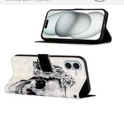 PEEPERLY Conversational Printed iPhone 15 Flip Case Mobile Accessories image 3