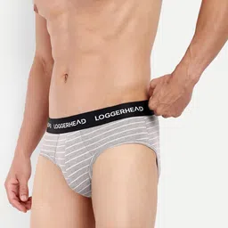 LOGGERHEAD Striped Mid RiseBrief - LHYB011-GREY-Grey-picture-58