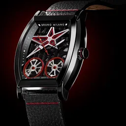 Bruno Milano Men Stainless Steel Skeleton Dial & Straps Reset Time Analogue Watch BM1008-01-7