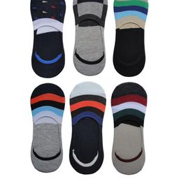 VOICI Unisex Pack of 6 Colourblocked Shoe Liners Socks-image-57
