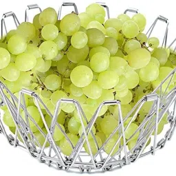 Folding Fruit & Vegetable Basket Kitchen, Dining Center Table,Flexible 8 Shapes Stainless Steel Fruit & Vegetable Basket-image-61