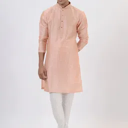 azania Mandarin Collar Straight Kurta With Pyjamas-image-64