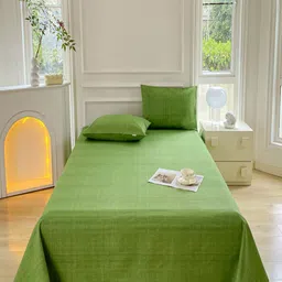 JC HOME Green 150 TC Single Bedsheet Set 2.30 m x 1.50 m-image-53
