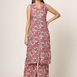 Chandbaali Floral Printed Straight Kurta With Palazzo-image-28