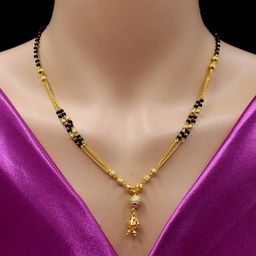 SONI JEWELLERY Gold-Plated Brass Mangalsutra-image-37