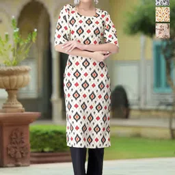 Moda Rapido Women Ethnic Motifs Printed Crepe Kurta-image-76