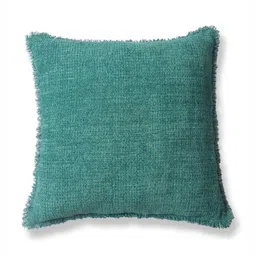 ONSETHOMES Dastaan Teal Blue Square Cotton Cushion Cover-36