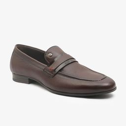 TONI ROSSI Men Leather Round Toe Slip-On Shoes-image-95