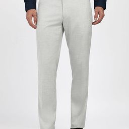 Peter England Men Slim Fit Textured Formal Trousers-image-122
