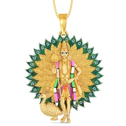 Joyalukkas 22KT Lord Murughan Gold Pendant - 7.152 g-picture-3