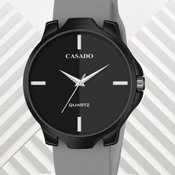 CASADO Men Round Dial & Straps Analogue Watch CAS-639-BLACK-GREY-image-24