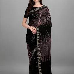 all about you Pure Georgette Saree-image-42