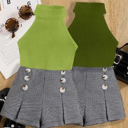 DEL LUNA Girls Pack of 2 Solid Jumper Mini Dress-image-38