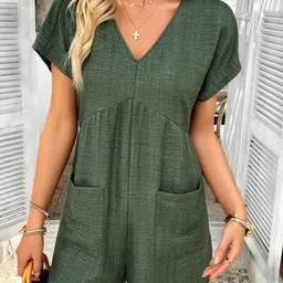 StyleCast x Revolte Women V-Neck Playsuit-picture-24