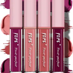 FOPE Set Of 4 Pout Perfect Matte Liquid Lipstick - 4 ml Each - 01 - 02 - 05 - 08-41