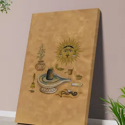 Livin'luxe Yellow & Blue Spiritual Religious Canvas Wall Art-image-85