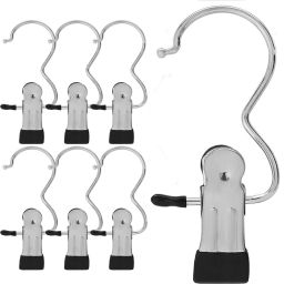 Laundry Hook Boot Hanging Hold Clips Portable Hanging Hooks Home Travel Hangers Stainless Steel Cloth Clips-image-28