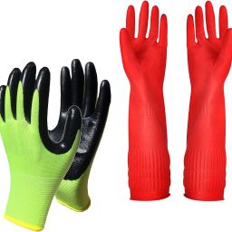 Nitrile Coated Industrial Safety Hand Gloves | Long Sleeve Cleaning Gloves K4 Boxing Gloves-image-39