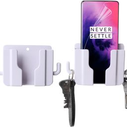 M/S DSNS Phone Wall Stand For Mobile Charging | AC TV Remote Wall Mount Holder 2 piece Mobile Holder-1